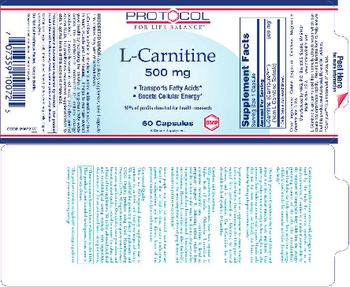 Protocol For Life Balance L-Carnitine 500 mg - supplement