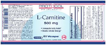 Protocol For Life Balance L-Carnitine 500 mg - supplement