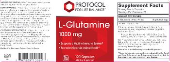 Protocol For Life Balance L-Glutamine 1000 mg - supplement