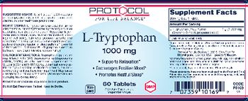 Protocol For Life Balance L-Tryptophan 1000 mg - supplement