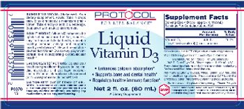 Protocol For Life Balance Liquid Vitamin D3 - supplement