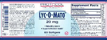 Protocol For Life Balance Lyc-O-Mato 20 mg - supplement