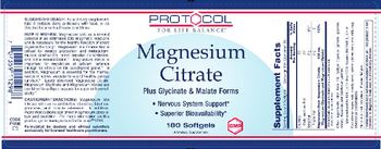 Protocol For Life Balance Magnesium Citrate - supplement