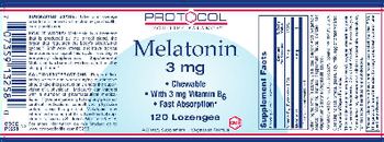 Protocol For Life Balance Melatonin 3 mg - supplement