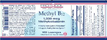 Protocol For Life Balance Methyl B12 1,000 mcg Methylcobalamin - supplement