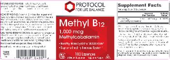 Protocol For Life Balance Methyl B12 1,000 mcg - supplement