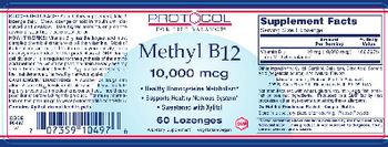 Protocol For Life Balance Methyl B12 10,000 mcg - supplement