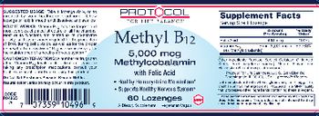 Protocol For Life Balance Methyl B12 5,000 mcg Methylcobalamin With Folic Acid - supplement