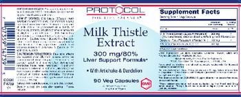 Protocol For Life Balance Milk Thistle Extract 300 mg/80% Liver Support Formula - supplement