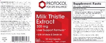 Protocol For Life Balance Milk Thistle Extract 300 mg - supplement