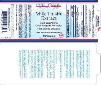 Protocol For Life Balance Milk Thistle Extract - supplement vegetarian formula