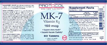 Protocol For Life Balance MK-7 Vitamin K2 160 mcg - supplement
