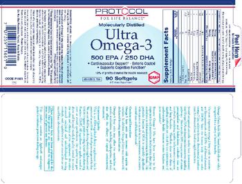 Protocol For Life Balance Molecularly Distilled Ultra Omega-3 - supplement