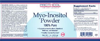 Protocol For Life Balance Myo-Inositol Powder - supplement