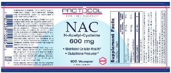 Protocol For Life Balance NAC N-Acetyl-Cysteine 600 mg - supplement