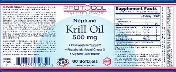 Protocol For Life Balance Neptune Krill Oil 500 mg - supplement