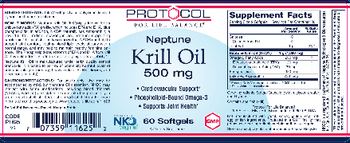 Protocol For Life Balance Neptune Krill Oil 500 mg - supplement