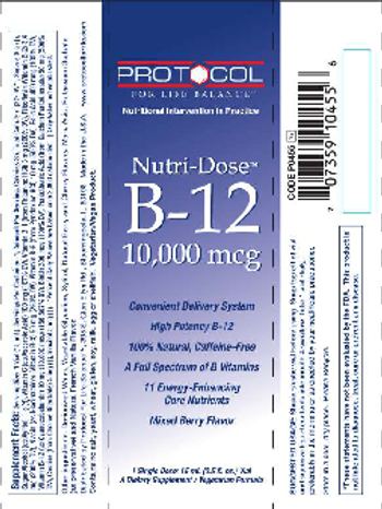 Protocol For Life Balance Nutri-Dose B-12 10,000 mcg Mixed Berry Flavor - supplement