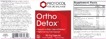Protocol For Life Balance Ortho Detox - supplement