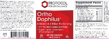 Protocol For Life Balance Ortho Dophilus - supplement