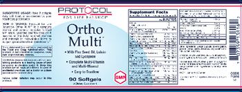 Protocol For Life Balance Ortho Multi - supplement