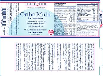 Protocol For Life Balance Ortho Multi For Women - supplement