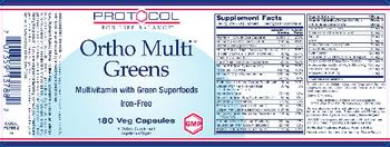 Protocol For Life Balance Ortho Multi Greens - supplement