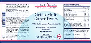 Protocol For Life Balance Ortho Multi Super Fruits Acai Flavor - supplement