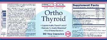 Protocol For Life Balance Ortho Thyroid - supplement