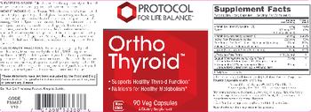 Protocol For Life Balance Ortho Thyroid - supplement