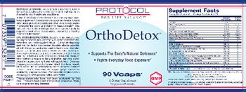 Protocol For Life Balance OrthoDetox - supplement
