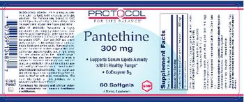 Protocol For Life Balance Pantethine 300 mg - supplement