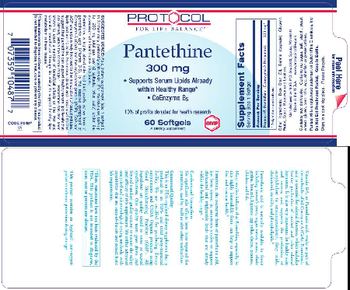 Protocol For Life Balance Pantethine 300 mg - supplement