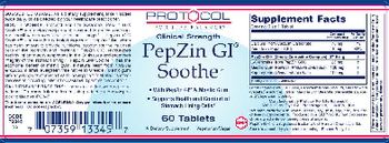 Protocol For Life Balance PepZin GI Soothe - supplement