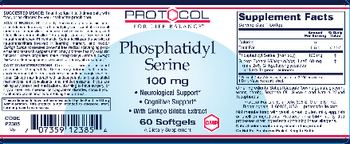 Protocol For Life Balance Phosphatidyl Serine 100 mg - supplement