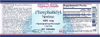 Protocol For Life Balance Phosphatidyl Serine 150 mg - supplement