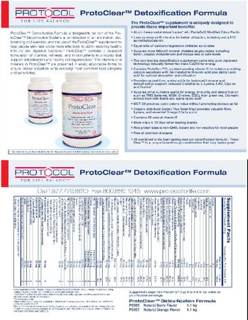 Protocol For Life Balance ProtoClear Detoxification Formula - 