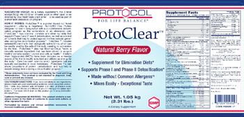 Protocol For Life Balance ProtoClear Natural Berry Flavor - supplement