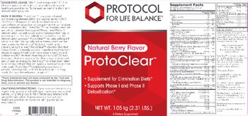 Protocol For Life Balance ProtoClear Natural Berry Flavor - supplement