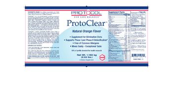 Protocol For Life Balance ProtoClear Natural Orange Flavor - supplement