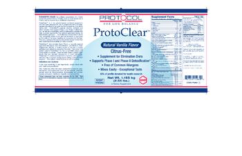 Protocol For Life Balance ProtoClear Natural Vanilla Flavor - supplement