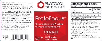 Protocol For Life Balance ProtoFocus Chocolate Flavor - supplement