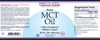 Protocol For Life Balance Pure MCT Oil - supplement