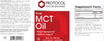 Protocol For Life Balance Pure MCT Oil - supplement