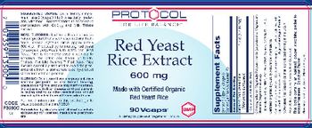 Protocol For Life Balance Red Yeast Rice Extract 600 mg - supplement