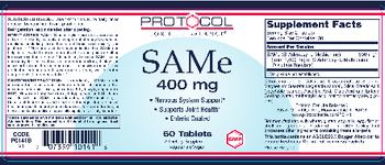 Protocol For Life Balance SAMe 400 mg - supplement
