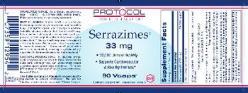 Protocol For Life Balance Serrazimes 33 mg - supplement