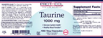 Protocol For Life Balance Taurine 1000 mg - supplement