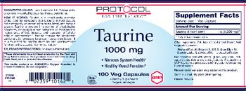 Protocol For Life Balance Taurine 1000 mg - supplement