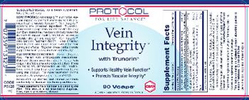 Protocol For Life Balance Vein Integrity With Trunorin - supplement